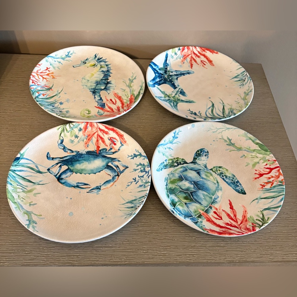 Food Network SeaLife Plates Set of 4